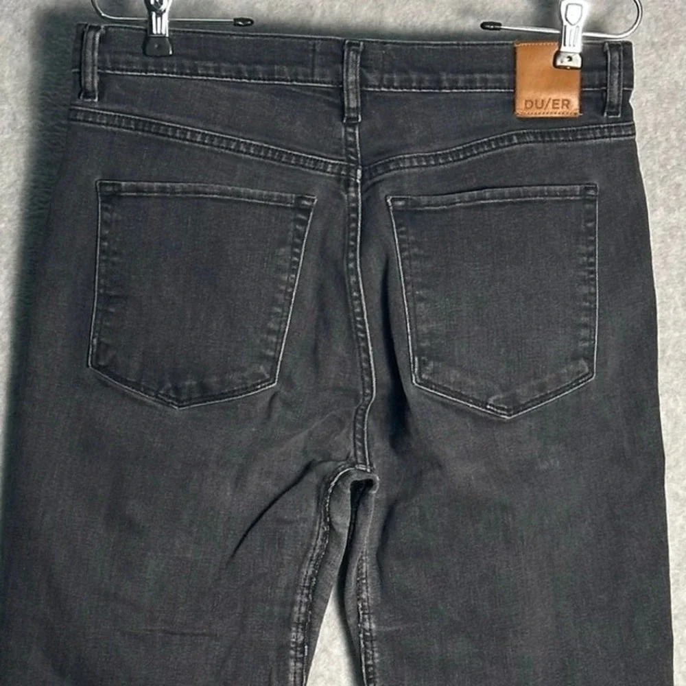 DU/ER Sz 31x27 Straight Leg Performance Denim Jeans Washed Black CoolMax Stretch